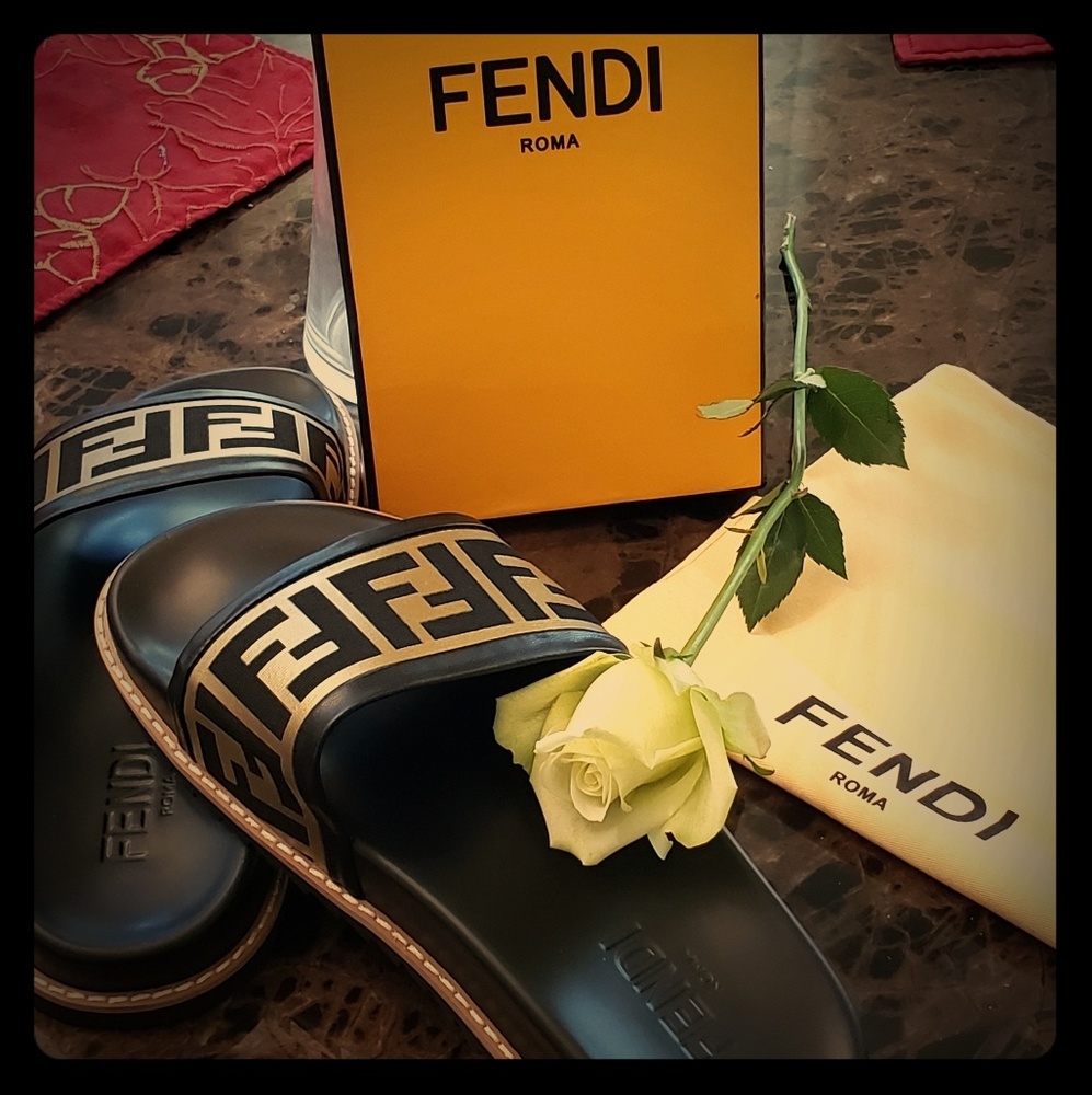 Men's designer slides